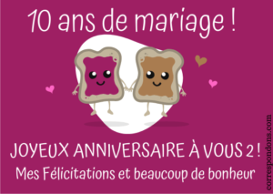 Lire la suite à propos de l’article Modèles de textes d’anniversaire pour les 10 ans de mariage