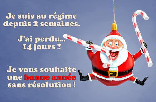 Image bonne année drôle sur les résolutions de la nouvelle année