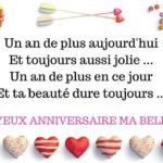 Jolie carte anniversaire femme - belle image pour une jeune fille