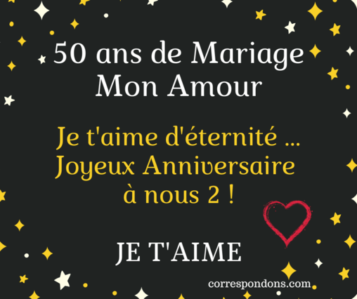 Texte Anniversaire 50 Ans Mariage Noces Dor Parents Amis