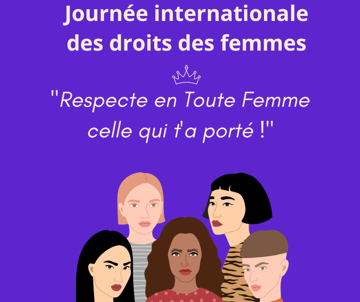 Image journée internationale des droits des femmes et de la femme le 8 mars